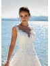 Ivory Lace Tulle Illusion Back Wedding Dress Ivory Lace Tulle Illusion Back Wedding Dress